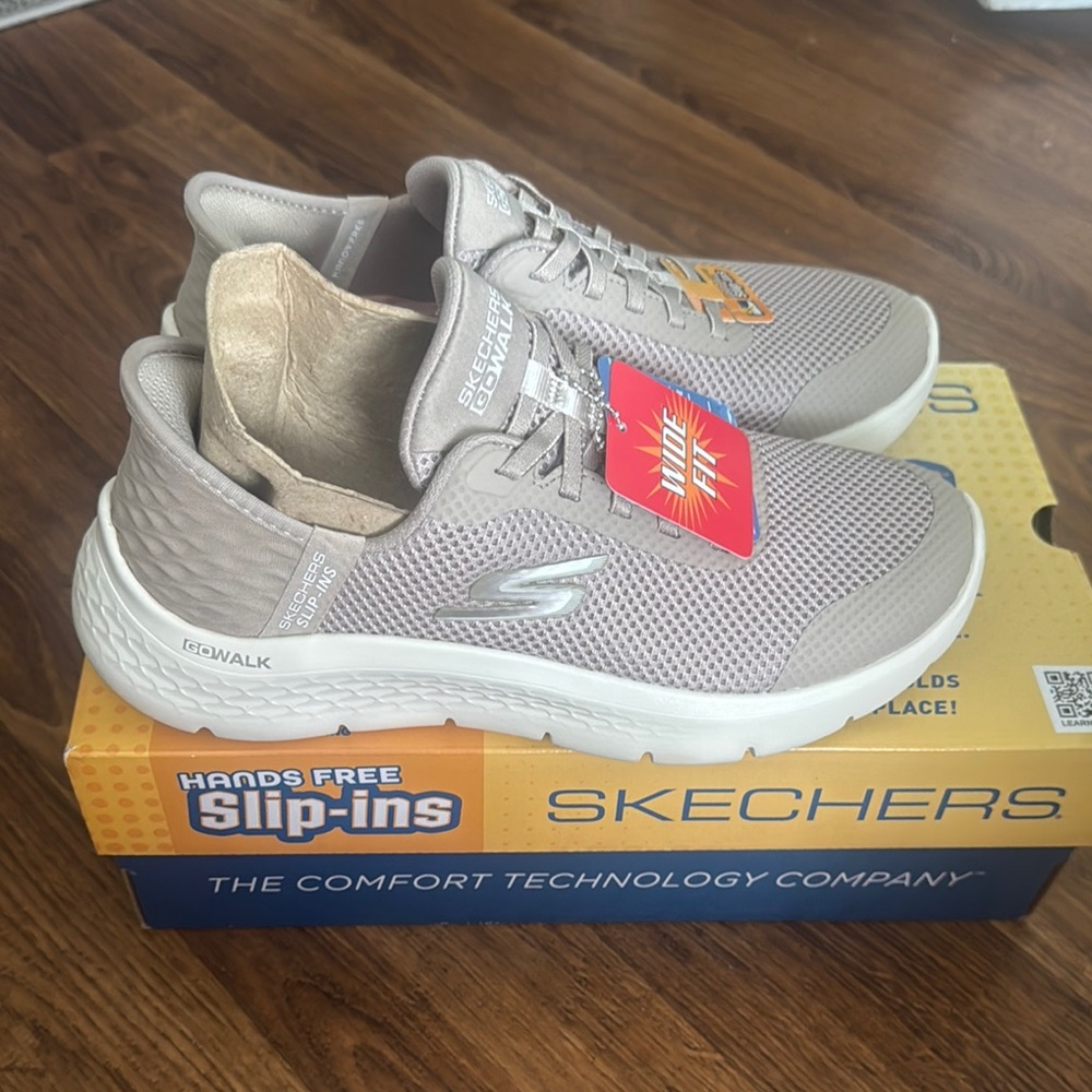 Skechers Women's Slip-Ins Gray Athletic Shoes
